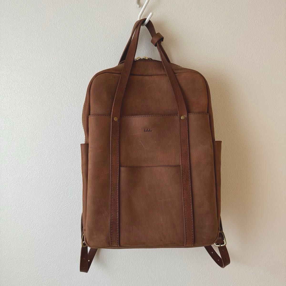 美品 kuleha comodo-ruck M キャメル レザーリュック|Yahoo 美品 kuleha comodo-ruck M キャメル レザーリュック|Yahoo