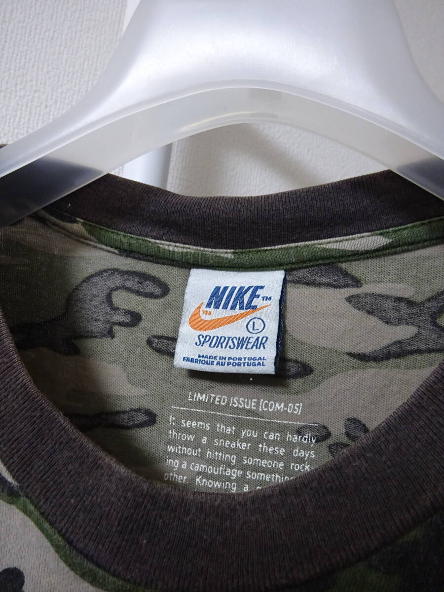 NIKE SPORTSWEAR 半袖リンガーTシャツ カモフラージュ 迷彩柄 What Are You Hiding From? ベージュ 茶色 メンズ L ナイキ スポーツウェアの画像4