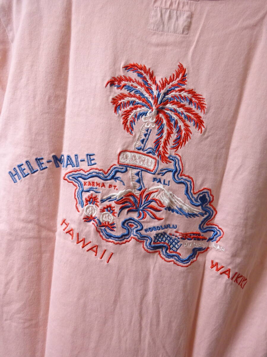 SUN SURF x BEAMS BOY 半袖ポケットTシャツ ハワイ オアフ サーファー ピンク レディース サンサーフ ビームスボーイ 東洋エンタープライズの画像5
