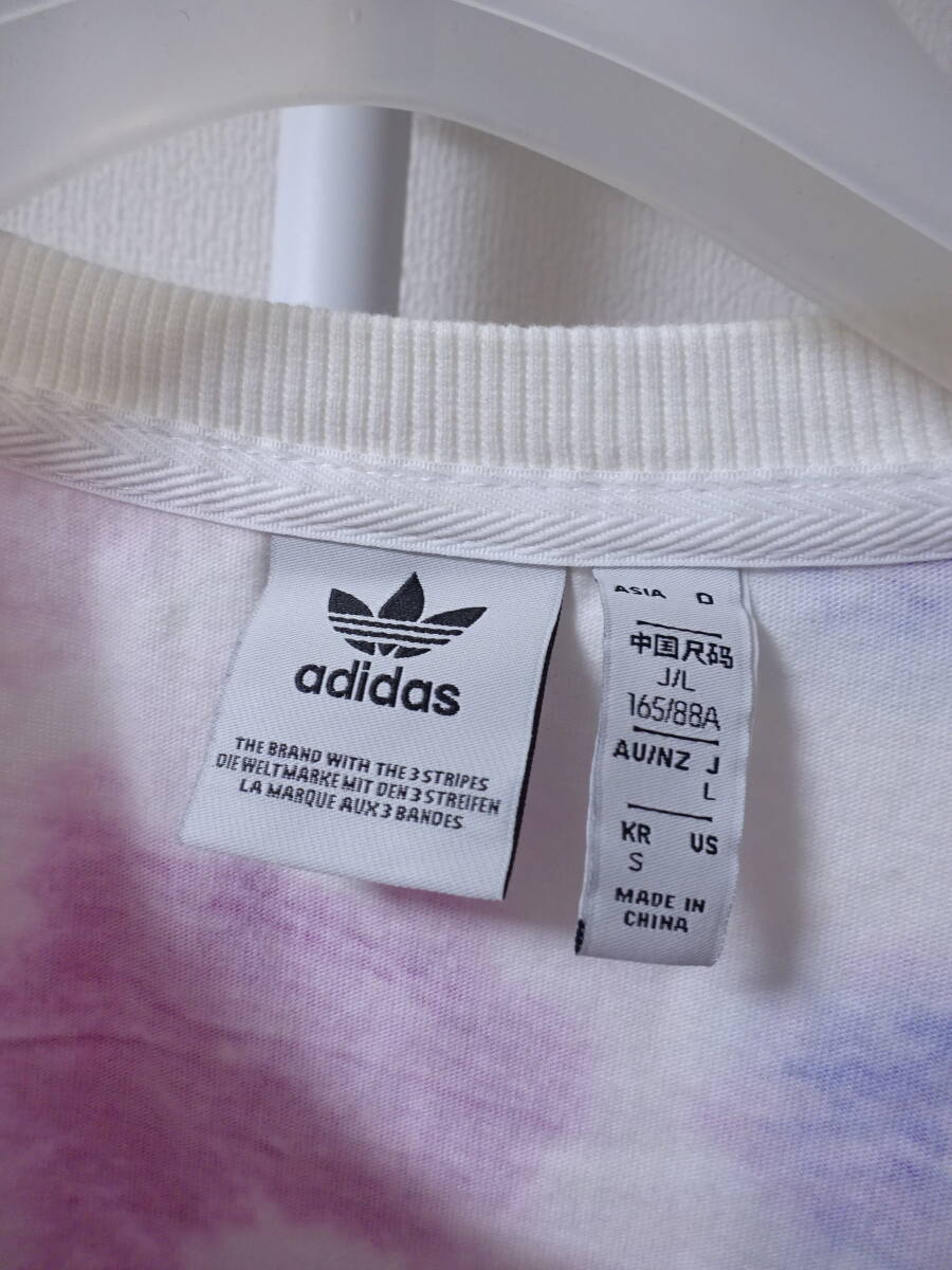 adidas Originals TEE DRESS 半袖ワンピース タイダイ ピンク 白 水色 紫 レディース S アディダス オリジナルス ティードレス_画像4