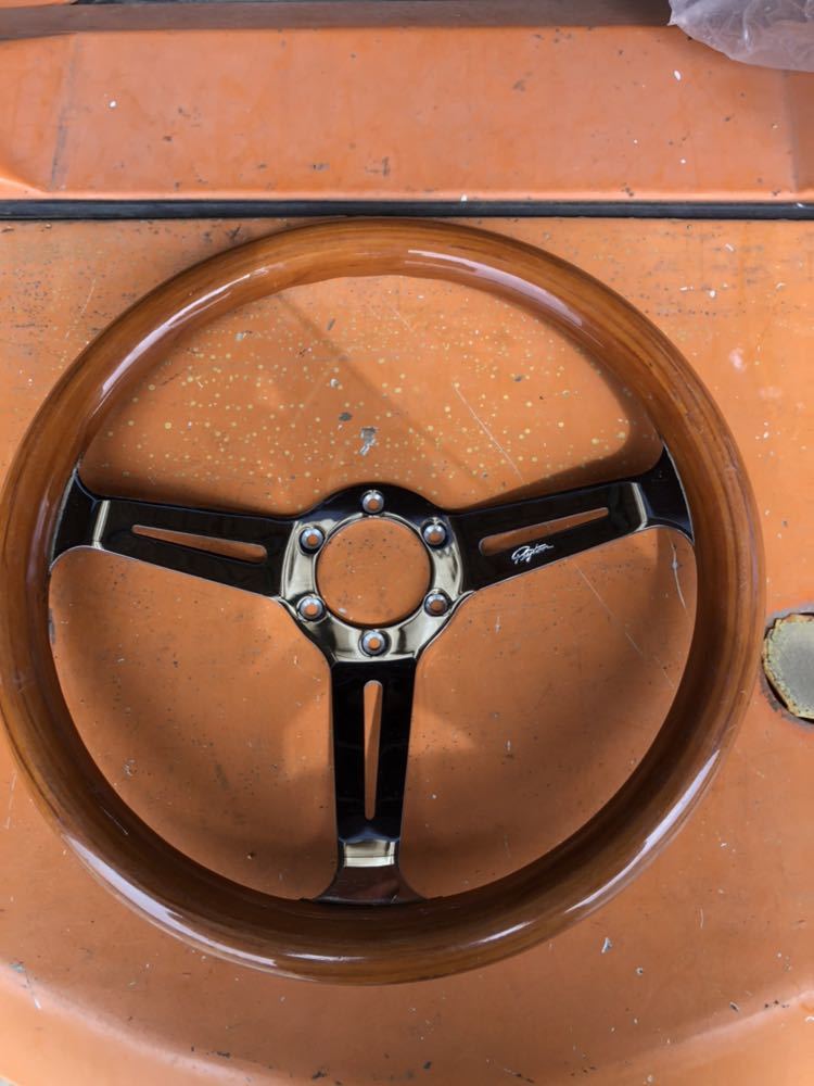 Peyton paint Italy wooden steering wheel 35 pie 35cm Gunma Momo Nardi old car 