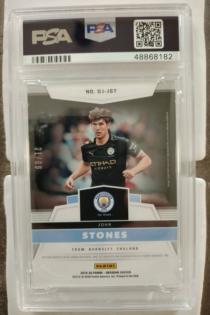 ★1円スタート★2019-20 Panini Obsidian JOHN STONES Autographs ジョンストーンズ 直筆サインカード Manchester cityの画像4