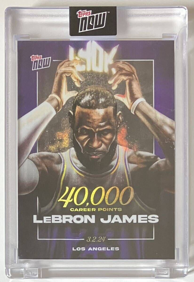 ④LeBron James - 2023-24 TOPPS NOW Basketball Card LJ-40K 40,000 CAREER POINTS NBA カード の画像1