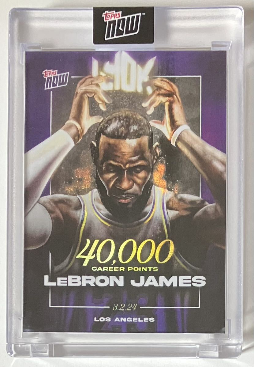 ⑦LeBron James - 2023-24 TOPPS NOW Basketball Card LJ-40K 40,000 CAREER POINTS NBA カードの画像1