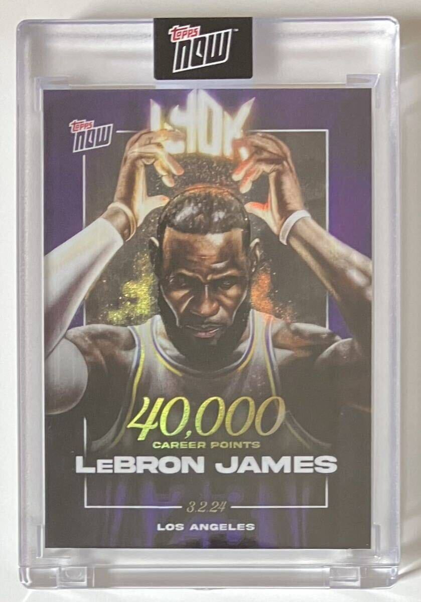 ⑤LeBron James - 2023-24 TOPPS NOW Basketball Card LJ-40K 40,000 CAREER POINTS NBA カードの画像1