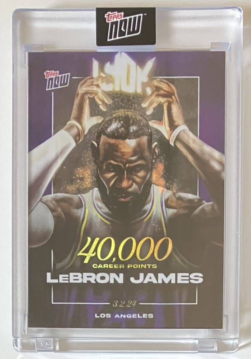 ①③LeBron James - 2023-24 TOPPS NOW Basketball Card LJ-40K 40,000 CAREER POINTS NBA カード の画像1