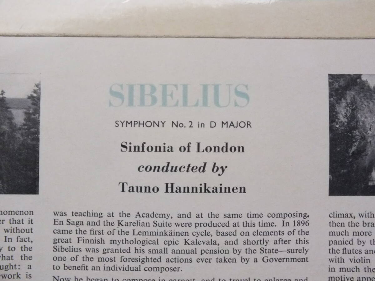 LP T 33 タウノ・ハンニカイネン シベリウス　交響曲　第２番　シンフォニア・オブ・ロンドン 【8商品以上同梱で送料無料】_画像4