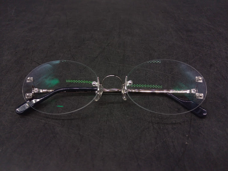 ▽ 【268】 カルティエ メガネ CT0152S-004 / Cartier アイウェア Eyewear 眼鏡 フチなし オーバル フレーム 伊達 伊達メガネ_画像3