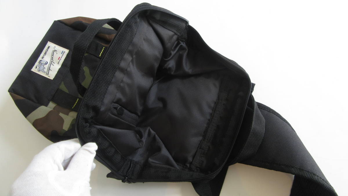 MICHELIN （ミシュラン）Wide open body bag ブラウンカモフラージュ 232244　展示未使用品_画像7