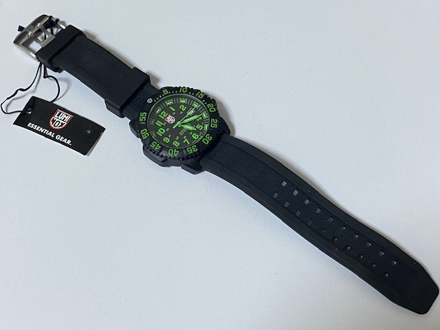 ルミノックス 【LUMINOX】 ネイビーシールズ グリーン Navy SEAL SERIES 3067 展示未使用品 箱無の画像9