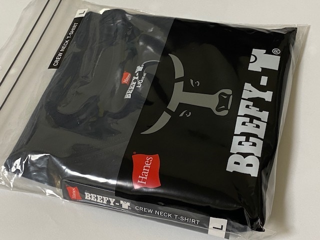 ヘインズ Hanes BEEFY-T Tシャツ ビーフィー Lサイズ H5180 ブラック 展示未使用品の画像1