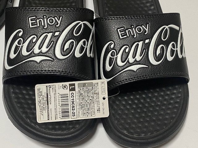 Coca-Cola コカ・コーラ サンダル M・L・XLサイズ ブラック 同柄 各1点 展示未使用品の画像3