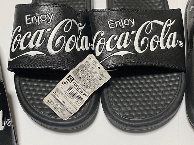 Coca-Cola コカ・コーラ サンダル M・L・XLサイズ ブラック 同柄 各1点 展示未使用品の画像2