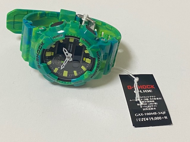 カシオ CASIO Gショック G-SHOCK G-LIDE Gライド グリーン GAX-100MB-3AJF 展示未使用品_画像5