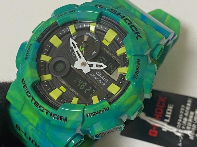 カシオ CASIO Gショック G-SHOCK G-LIDE Gライド グリーン GAX-100MB-3AJF 展示未使用品_画像2