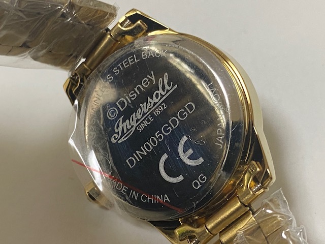 インガソール INGERSOLL ディズニー Disney ミッキーマウス Mickey Mouse デザイン ゴールド 腕時計 展示未使用品 _画像8