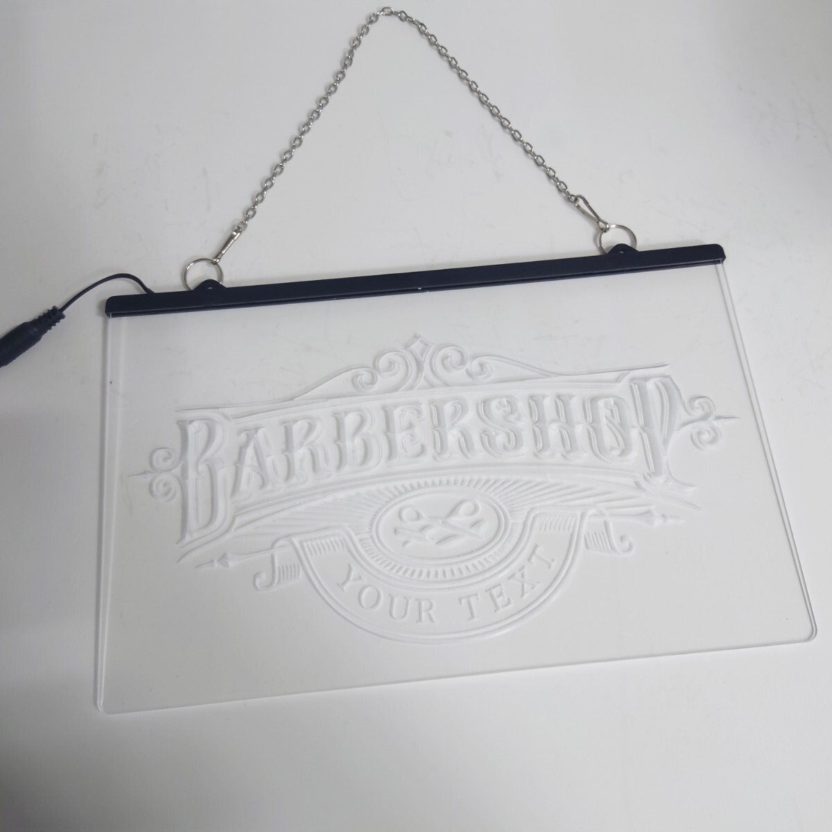 No.NE107 barber バーバー LED ネオン 看板 床屋 理髪店 ディスプレイ インテリア ガレージ WAHL_画像5