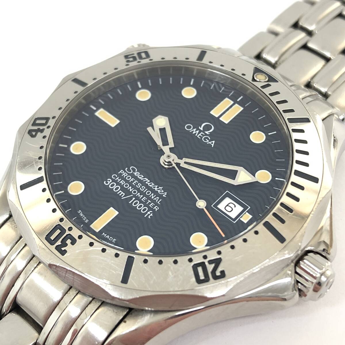 1円〜 稼働 OMEGA SeaMaster オメガ シーマスター プロフェッショナル 300m 2532.80 ピン1本欠損