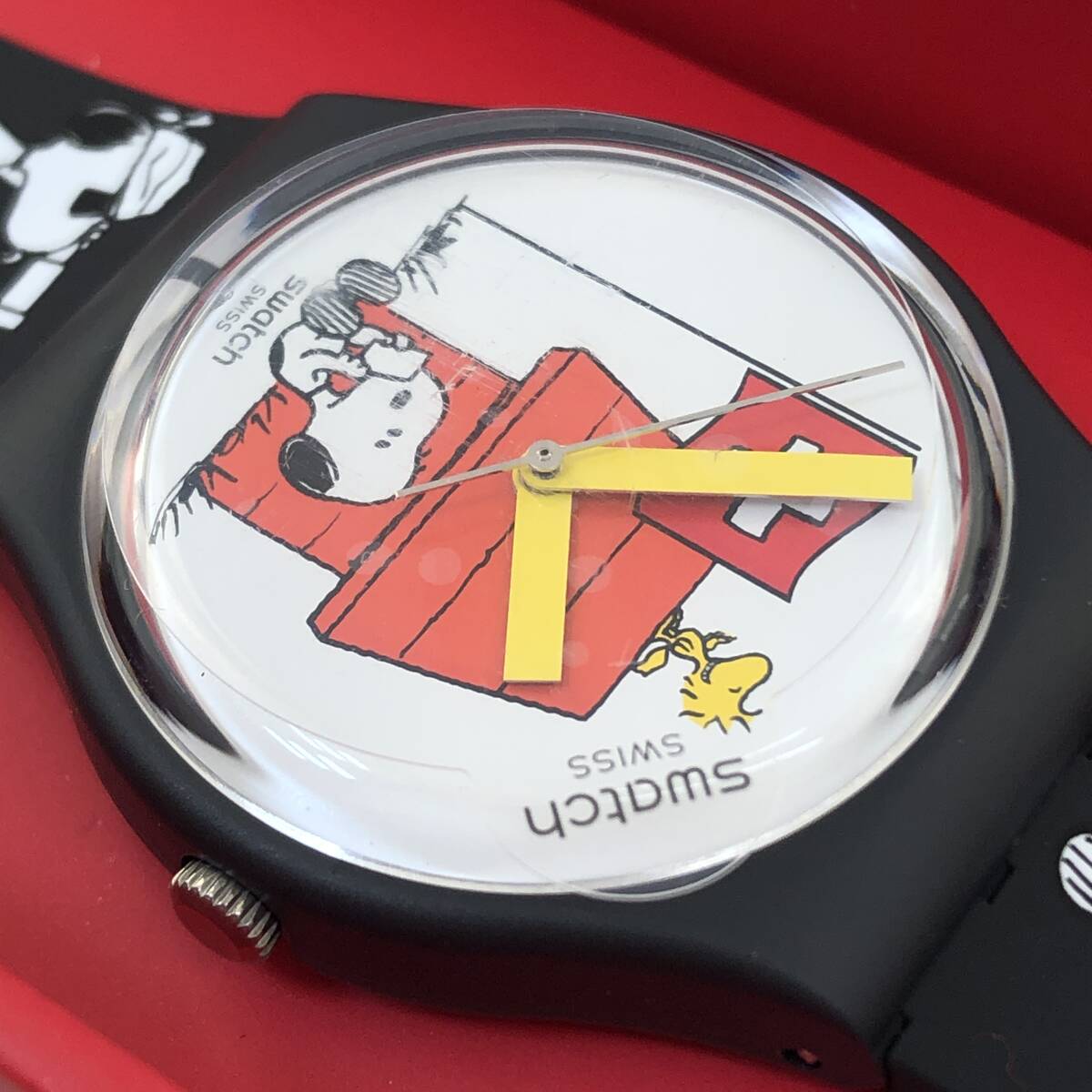 1円〜 美品 稼働 Swatch×PEANUTS スウォッチ×ピーナッツ スヌーピー 腕時計 S028Z107