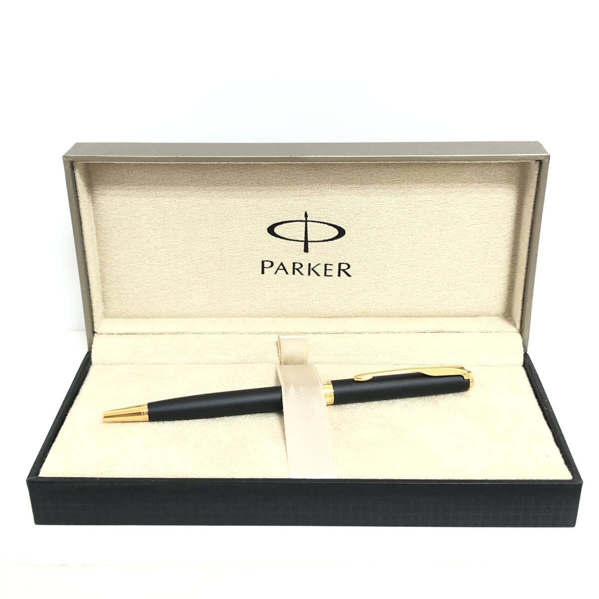 美品 筆記確認済み PARKER パーカー ツイスト式 ボールペン SONET ソネット マットブラック 箱付きの画像1