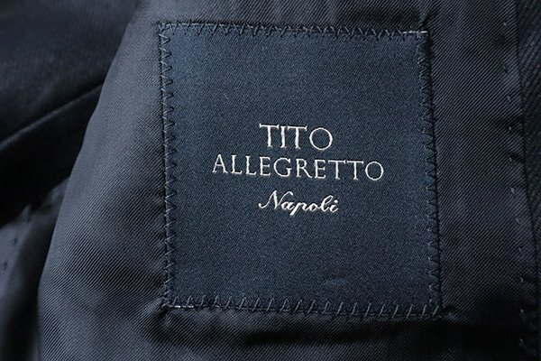 ★美品 TITO ALLEGRETTO ◆21SS リネン 6B ダブルジャケット 黒 サイズ46 麻 イタリア製 ティトアレグレット ◆ZZ4の画像6