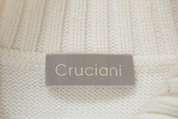 Cruciani ◆ 襟付き ニット 白 サイズ44 ウール ハイネック セーター イタリア製 クルチアーニ ◆ZZ4_画像4