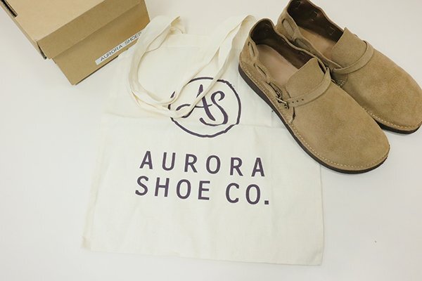 【未使用】オーロラシューズ サイズ8.5D Middle English_Natural Rough Out ベージュ スエード USA製 AURORA SHOES CO. /K-3の画像8