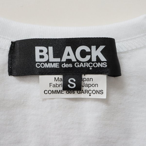 BLACK COMME des GARCONS * Leopard рисунок принт короткий рукав футболка S размер белый cut and sewn черный Comme des Garcons *121/HA12