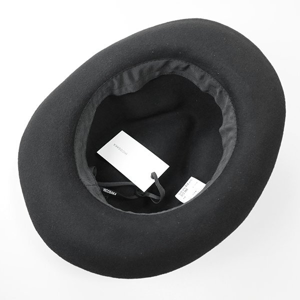 [ free shipping 50%OFF new goods ]HICOSAKA *da bulb rim soft hat hat black M size wool felt trilby hat hikosaka*22-H315