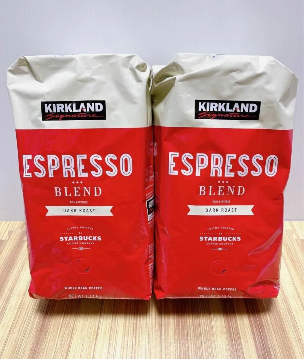 コストコ カークランドシグネチャー スターバックス エスプレッソブレンド コーヒー（豆）1.13kg × 2袋 新品未開封