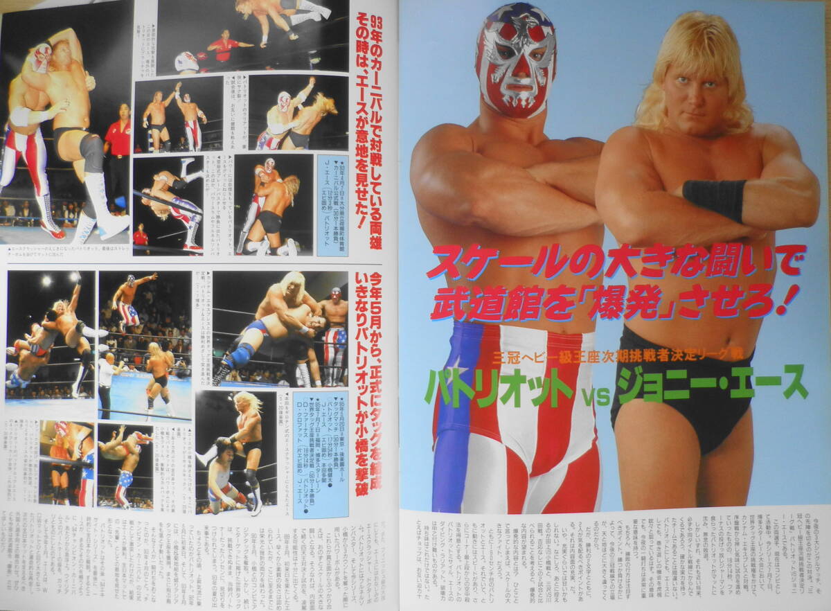 全日本プロレス　'95サマーアクション・シリーズ　パンフレット　チケット半券付き　6_画像4