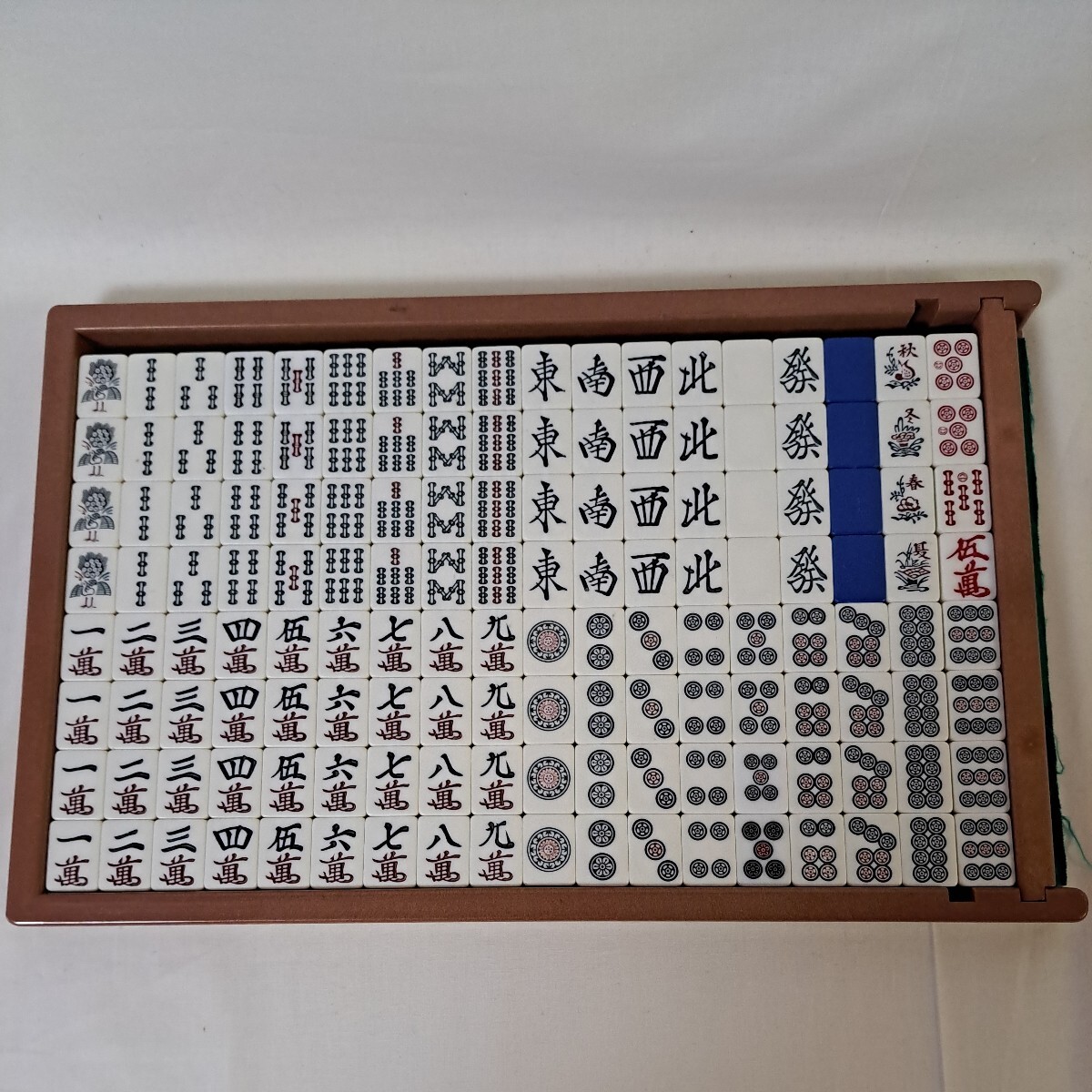 エムテックスマツムラ製 全自動麻雀卓用麻雀牌 黄色 青2面セット288枚 ゲーム 麻雀牌の画像2