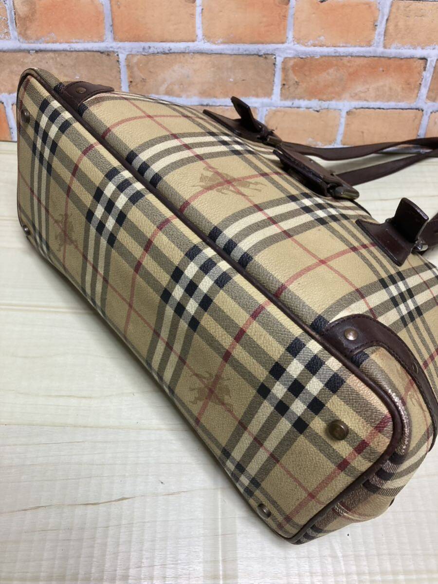  Burberry noba check shadow hose PVC A4 storage possible tote bag 