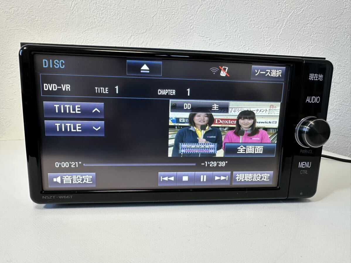 ★トヨタ純正★NSZT-W66T★地図データ2021年版★TV/Bluetooth/WiFi/CD/DVD/WMA:MP3 SD T-connect フルセグナビ※アンテナ付き※_画像6