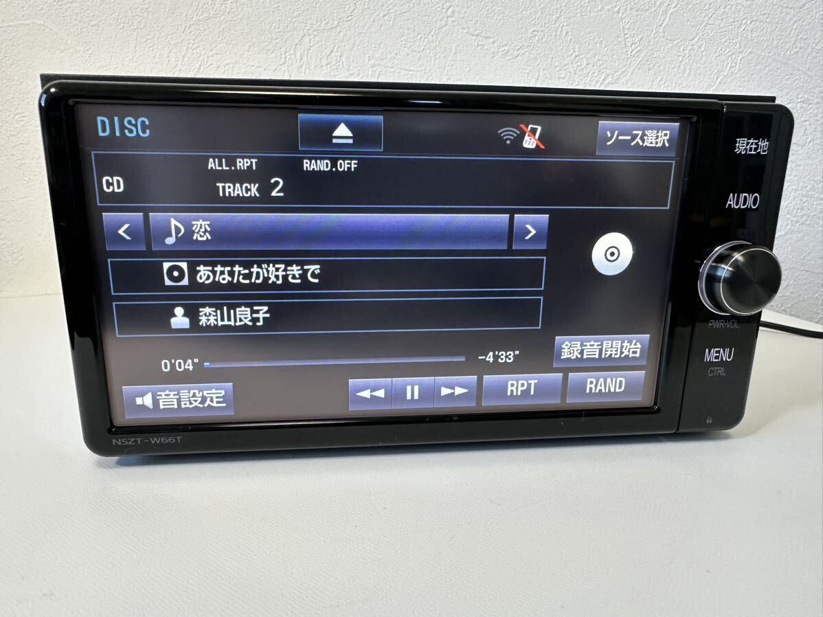 ★トヨタ純正★NSZT-W66T★地図データ2021年版★TV/Bluetooth/WiFi/CD/DVD/WMA:MP3 SD T-connect フルセグナビ※アンテナ付き※_画像5