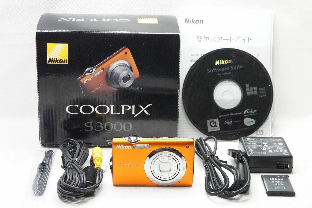 【適格請求書発行】Nikon ニコン COOLPIX S3000 コンパクトデジタルカメラ オレンジ 元箱付【アルプスカメラ】240120eの画像1