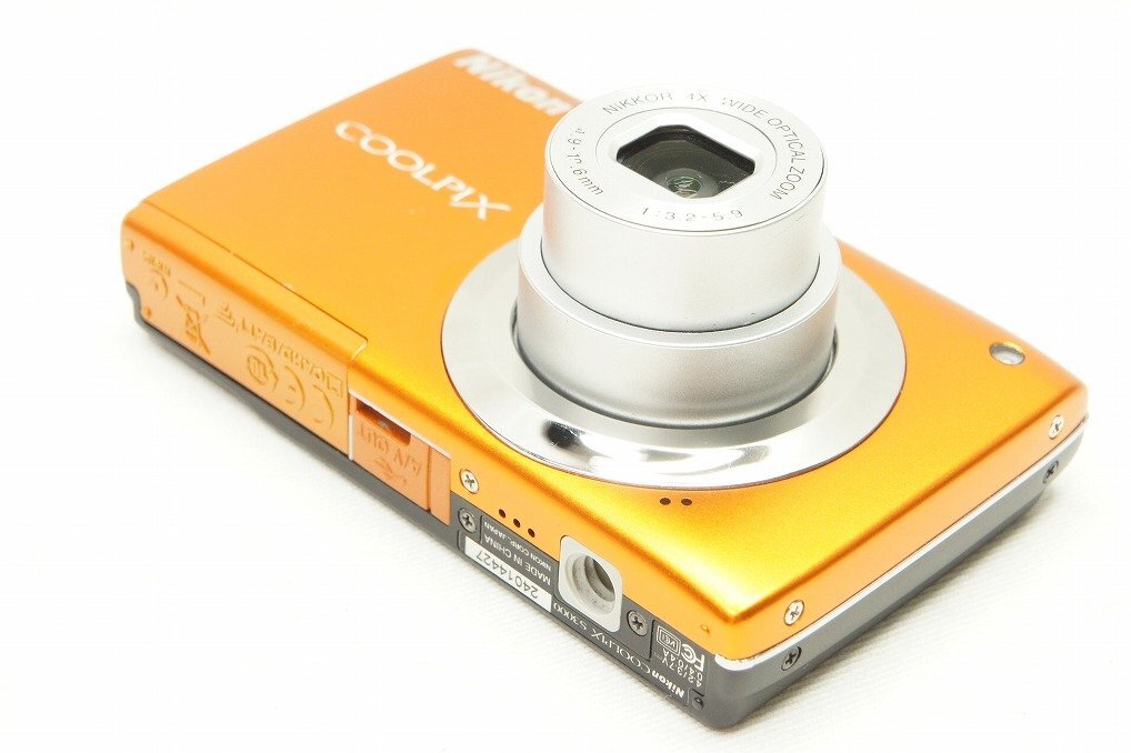 【適格請求書発行】Nikon ニコン COOLPIX S3000 コンパクトデジタルカメラ オレンジ 元箱付【アルプスカメラ】240120eの画像4