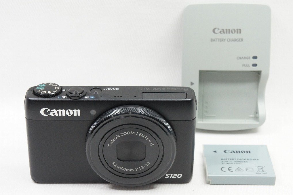 【適格請求書発行】Canon キヤノン PowerShot S120 コンパクトデジタルカメラ ブラック【アルプスカメラ】240401eの画像1