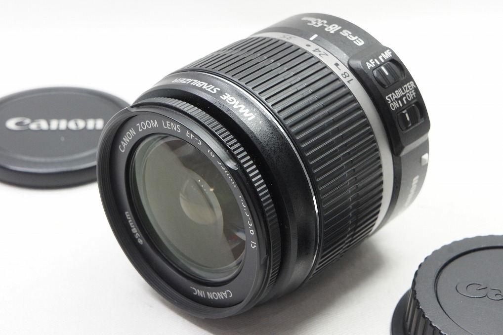 【適格請求書発行】美品 Canon キヤノン EF-S 18-55mm F3.5-5.6 IS APS-C ズームレンズ【アルプスカメラ】240423b_画像2