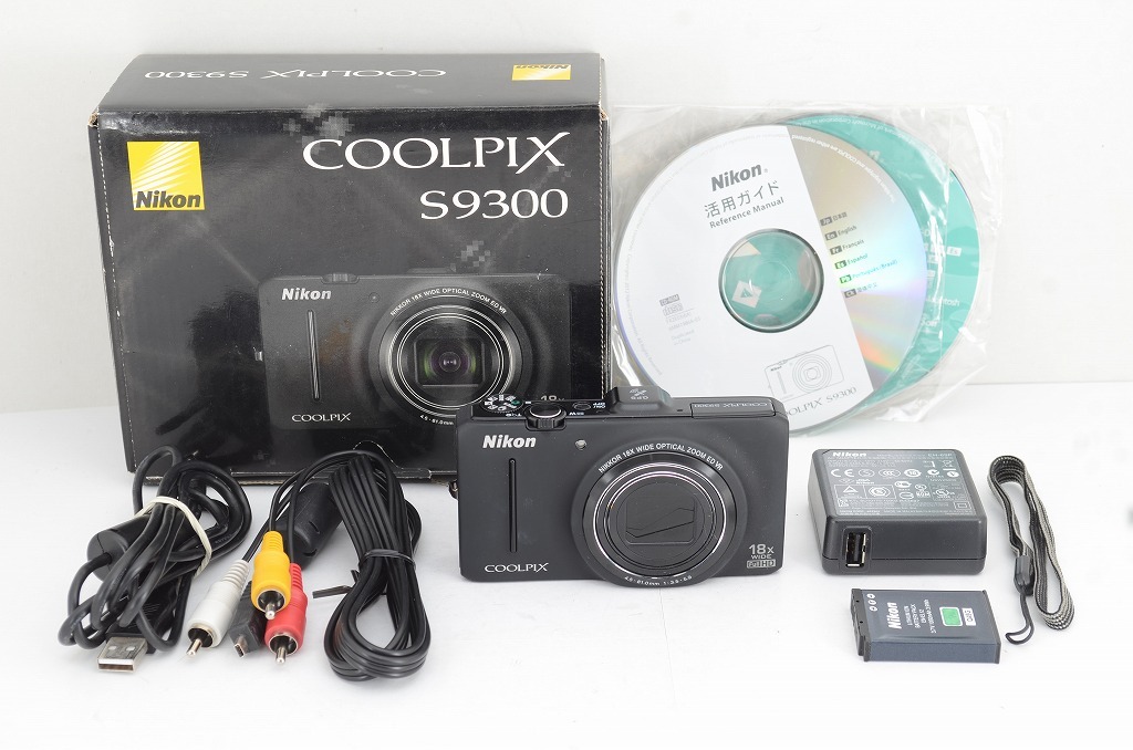 【適格請求書発行】良品 Nikon ニコン COOLPIX S9300 コンパクトデジタルカメラ ブラック 元箱付【アルプスカメラ】240423g_画像1