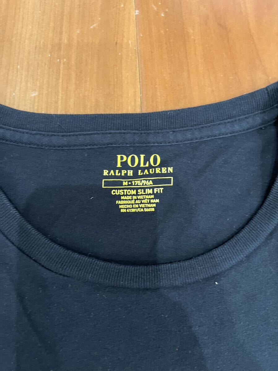 POLO RALPH LAUREN Polo Ralph Lauren чёрный короткий рукав футболка М размер Bick Logo 