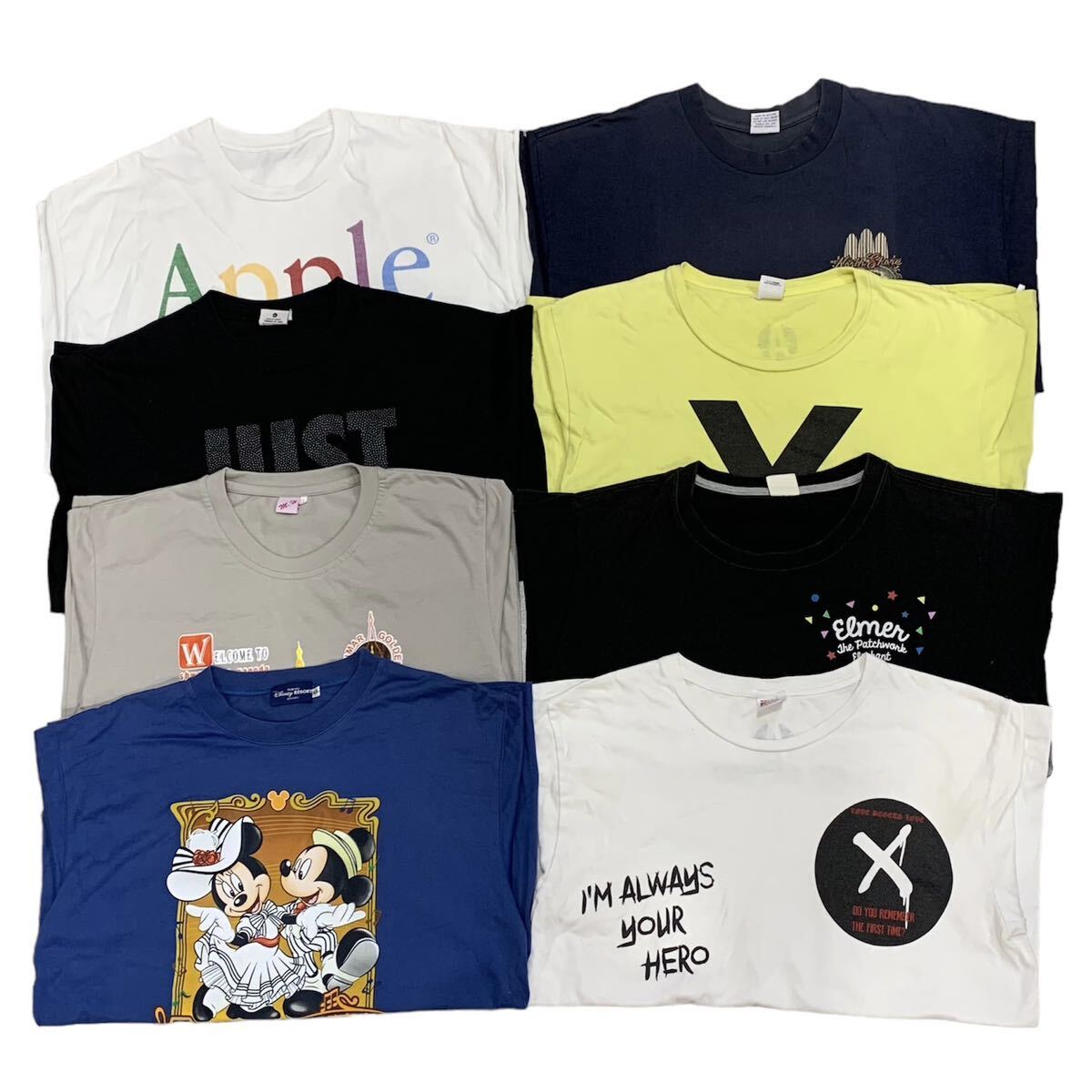 メンズ アメカジ Ｔシャツ 8枚 NIKE apple ディズニー アップル ブランド 古着 まとめ売り 半袖 夏物 SIZE：XLサイズ相当 ■0429KHM②_画像2