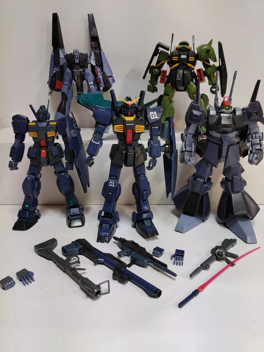 Zガンダム ガンダムMk-Ⅱ ティターンズ ガンプラ MG 1/100 ハイザック ガンダム プラモデル 元祖 美品 セット メッサーラ リックディアスの画像1