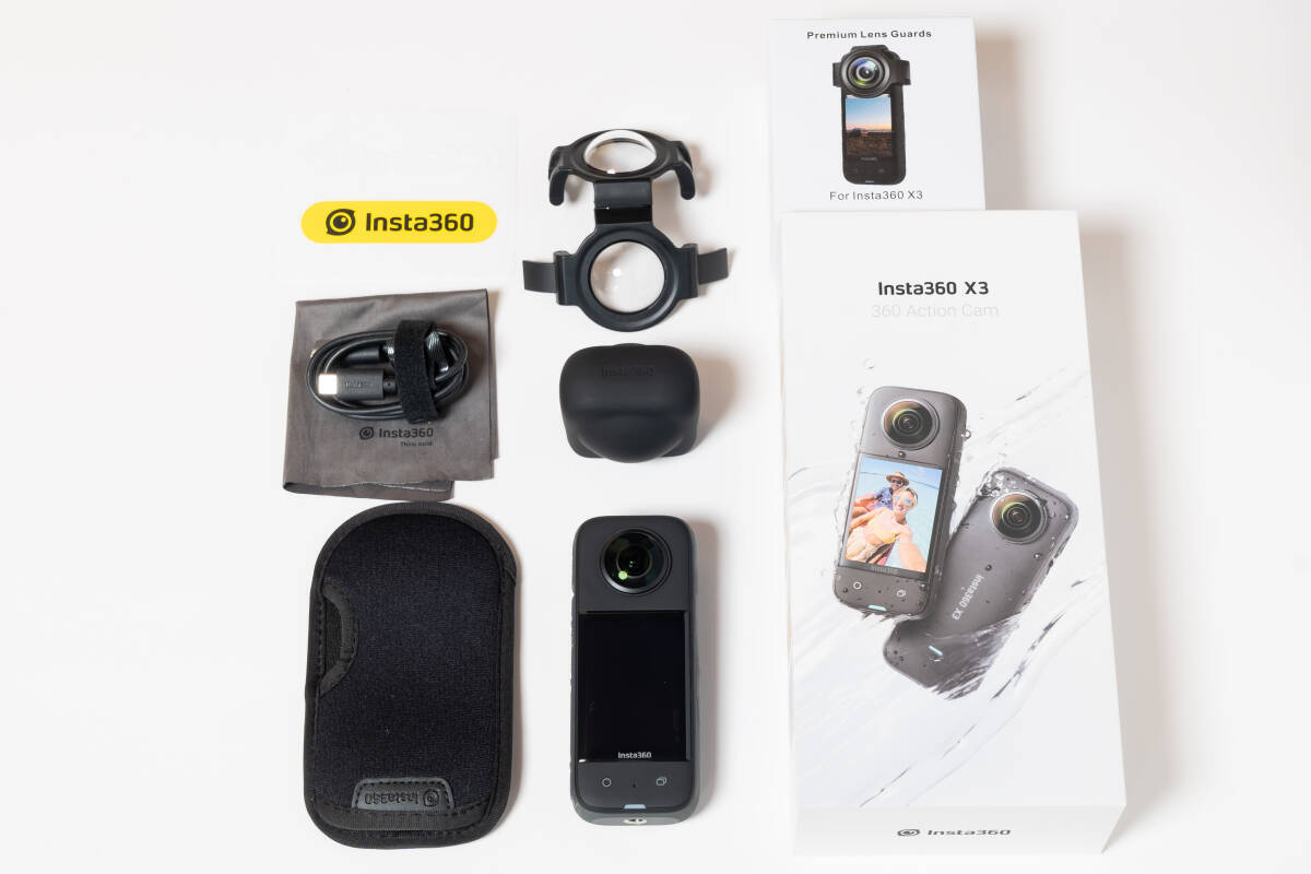 【ほぼ未使用】Insta360 X3　保障（Insta360care ）25年4月まで※付属品あり