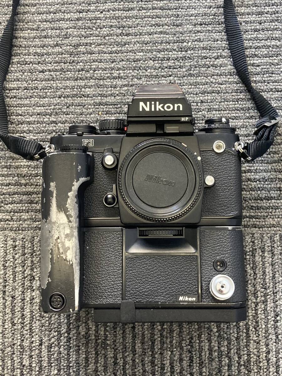 #377 Nikon ニコン F3 HP ブラックボディ モータードライブ MD-4 現状品_画像1