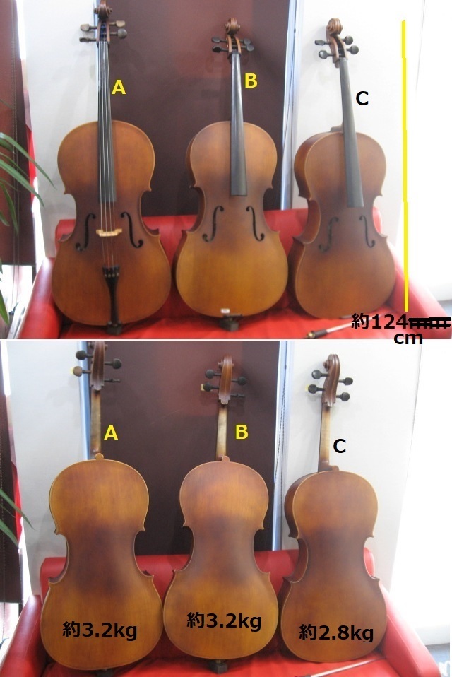 * prompt decision * [ pickup limitation 3 pcs. set ] * control HA-HC45 * HALLSTATT Hal shutato contrabass 4/4 X3 pcs HC-450 used