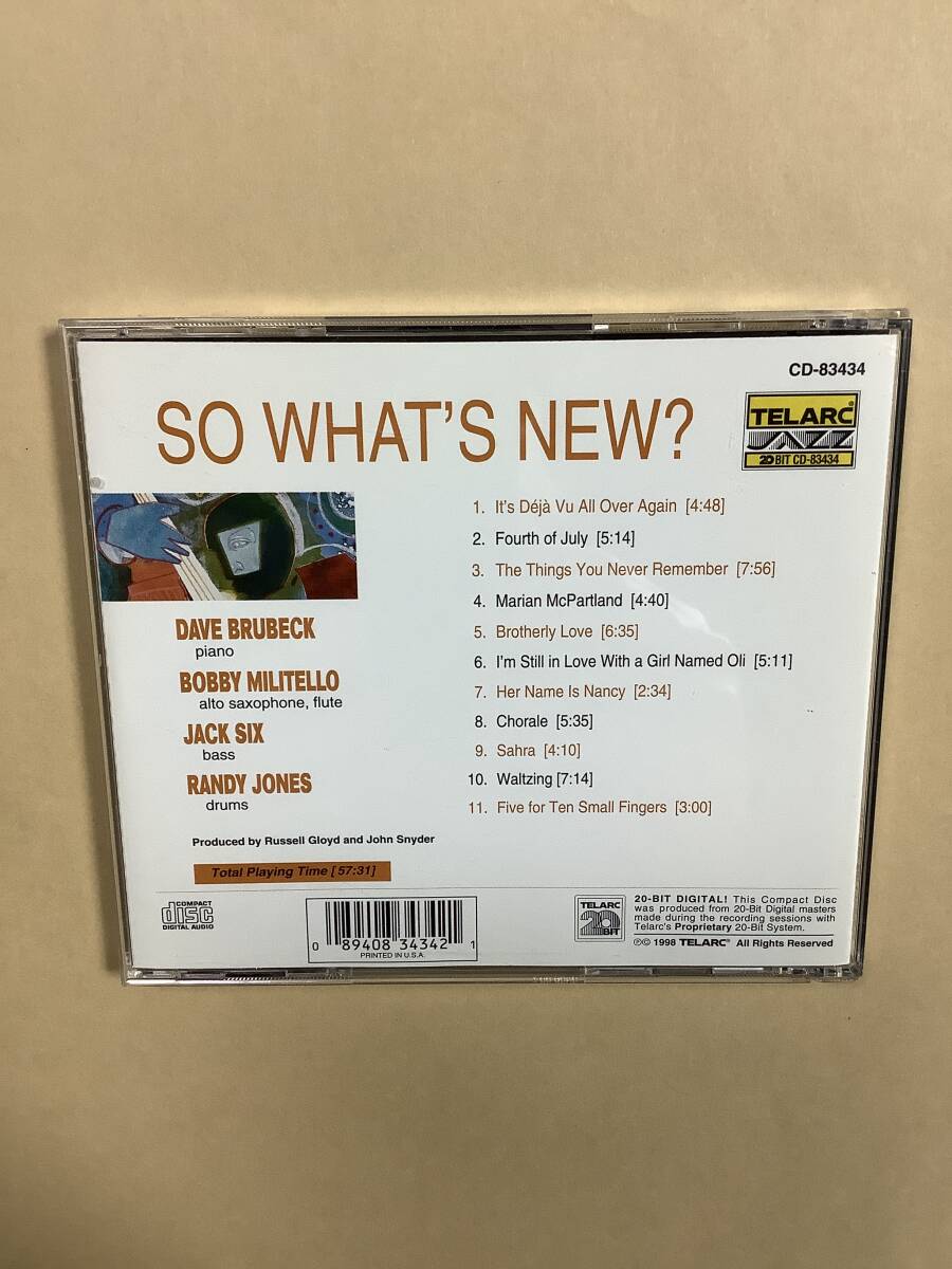 送料無料 デイヴ ブルーベック カルテット「SO WHAT’S NEW ?」輸入盤_画像2