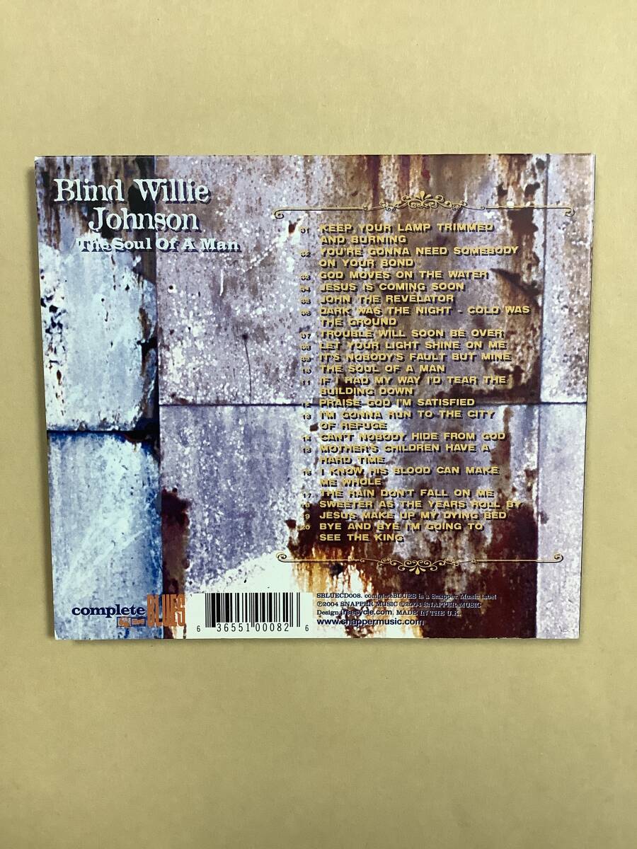 送料無料 ブラインド ウィリー ジョンソン「THE SOUL OF A MAN」ベスト全20曲 輸入盤 デジパック仕様_画像2