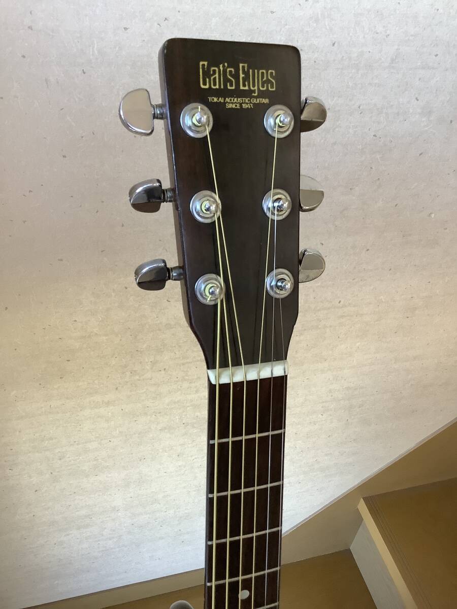東海楽器製 キャッツ アイ TCM 80 オール単板 アコースティックギター 80年代 ジャパンビンテージ ハードケース付_画像6