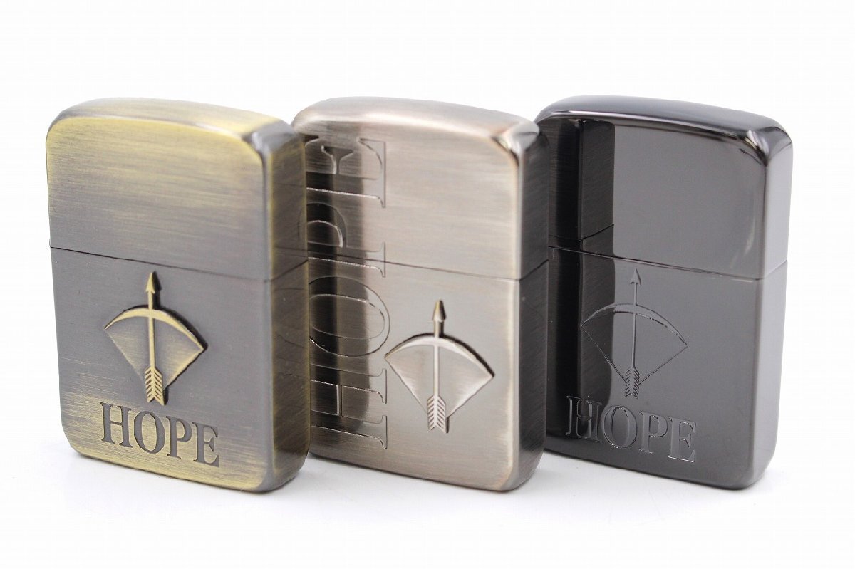 【行董】CO603BOM22 ☆未使用☆ ZIPPO ジッポー HOPE ホープ オイルライター 灰皿 キーホルダー 未着火 喫煙具 喫煙グッズの画像2